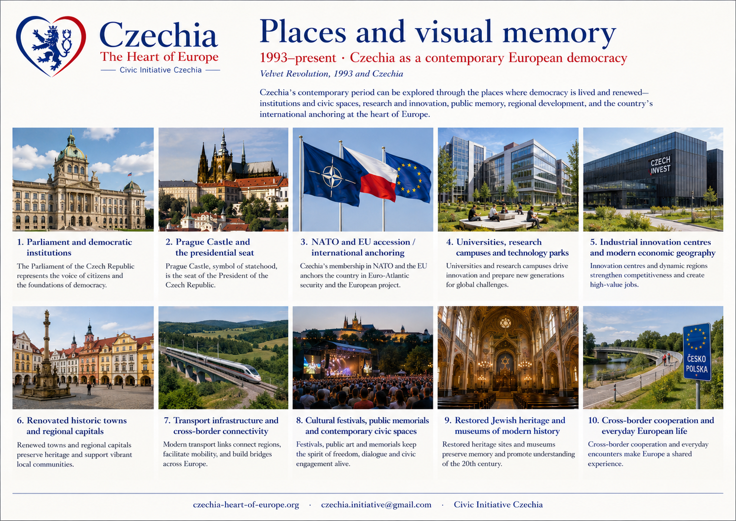 European Czechia and the Present places and visual memory information sheet